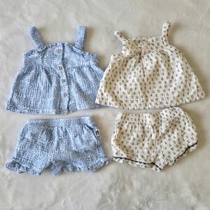 Blue and Cream Kids Summer Outfit Set